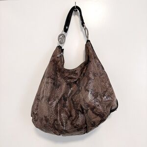 Judith Ripka Soho Snakeskin Studded Hobo Bag